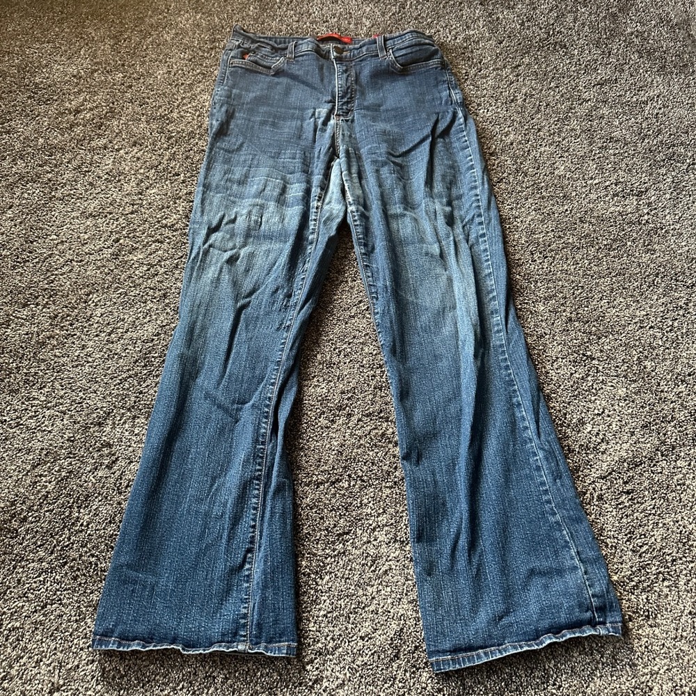 NYDJ Tummy Tuck Jeans Womens 10‎ Blue Medium Wash Bootcut High Rise Made In USA